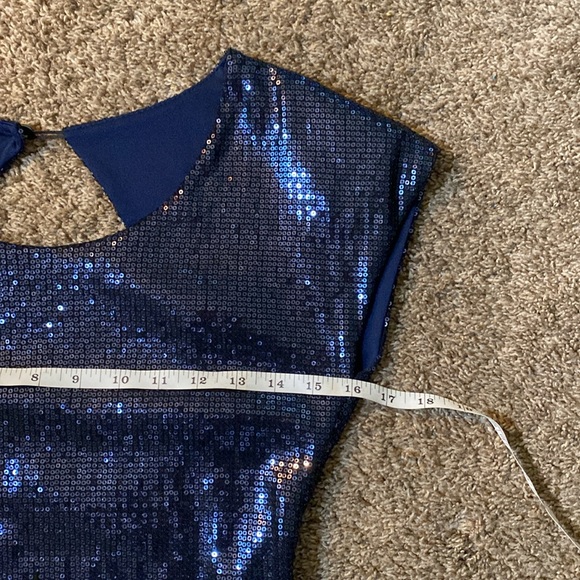 Foreign Exchange | Mini Blue Sequin Cocktail Dress - Picture 2 of 12